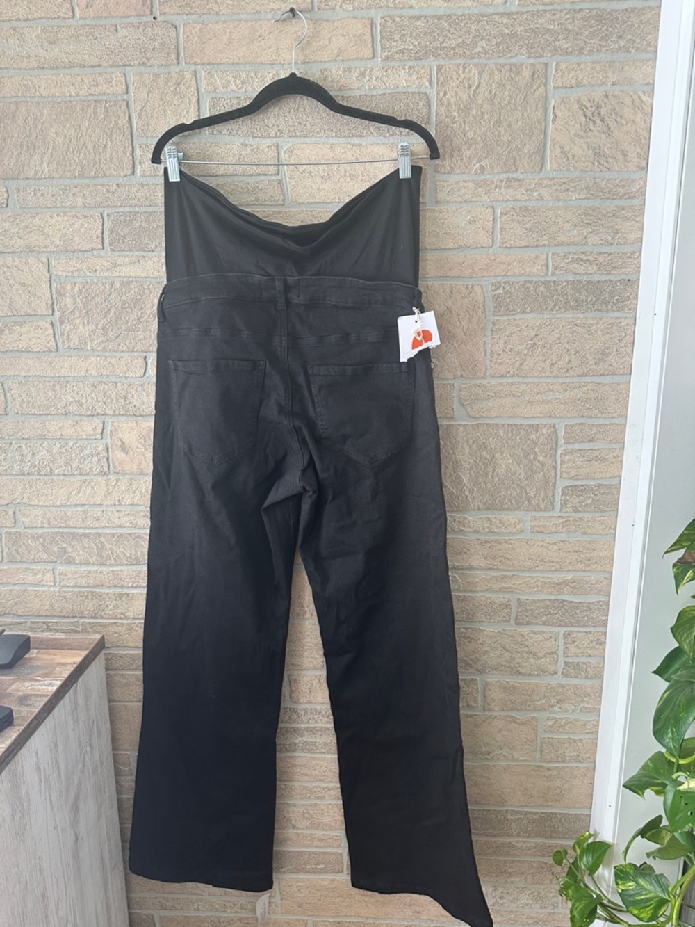NWT Ilouity maternity jeans- fit 03 wide leg in Pitch black- size 44/34 US 12 - Picture 6 of 9